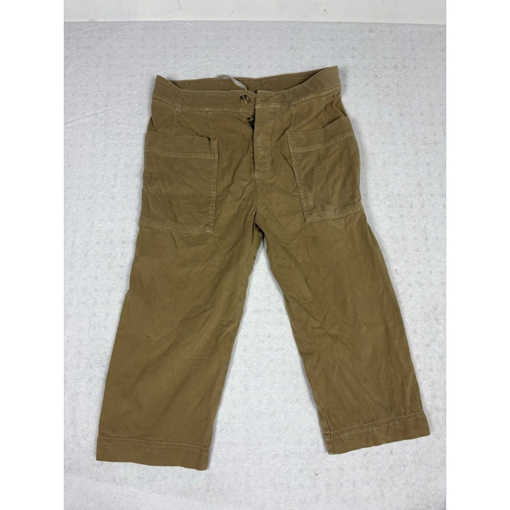 James Perse Women's Cropped Velvety Like Pants Brownish Khaki Size 29 Capri